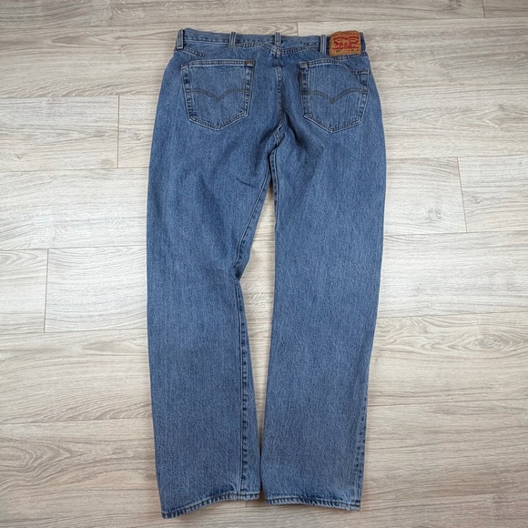 Levi's 501 Mens Jeans Blue Button Fly Straight Leg W38 L34 00501 0193 - Picture 8 of 11